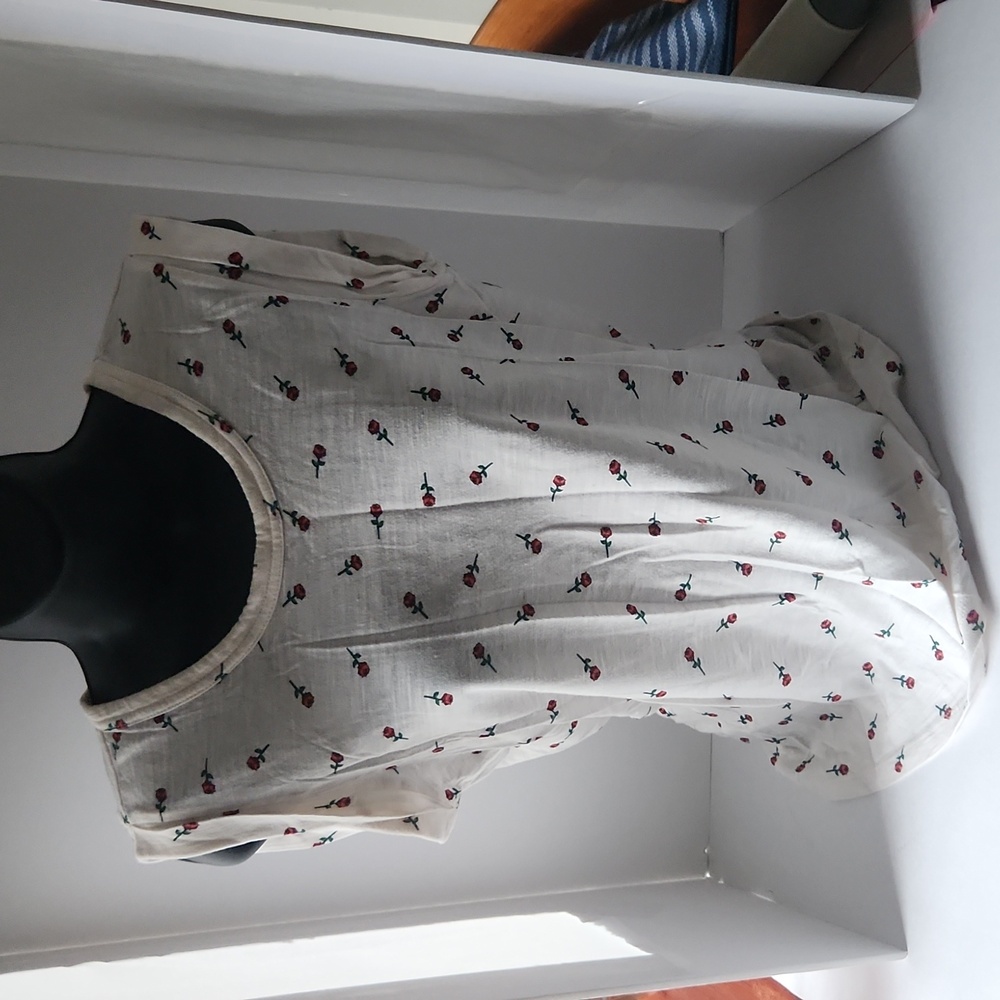 Banana Republic Roses print Malibu T-shirt Cotton XS